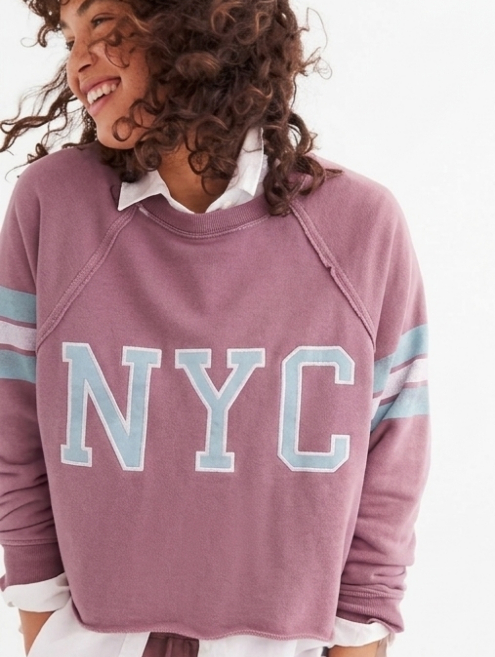 Aerie Mauve NYC Crew Neck Sweater